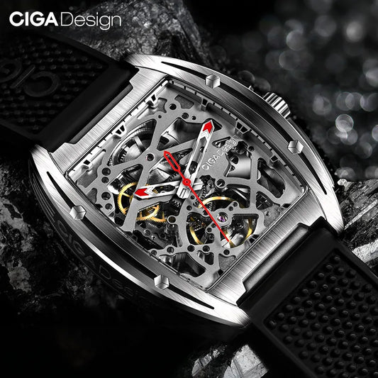 Elegance in Motion: CIGA Mechanical Wristwatch Stainless Steel Case Sapphire Crystal Timepiece